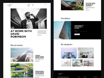 Architecture Magazine – Landing Page