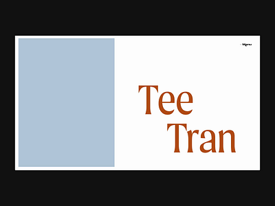 Tee Tran – Menu Exploration creative development design hover interaction menu navigation portfolio typography ui
