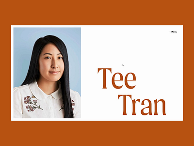 Tee Tran – Homepage creative development design footer homepage portfolio typography
