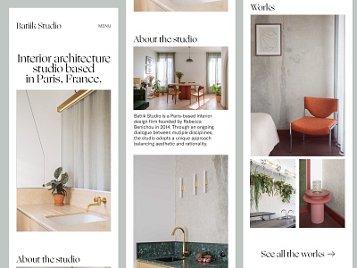 Batiik Studio – Landing Page Mobile Redesign