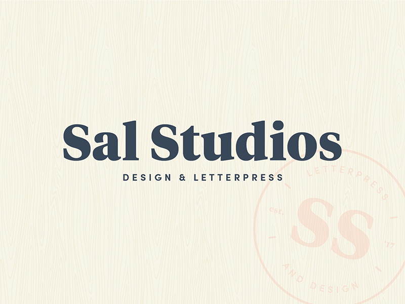 Sal Studios Brand Identity monogram letterpress branding