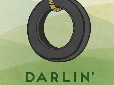 Darlin' Single Artwork album art deco branches cover darlin folk green layers rope swing tire tireswing