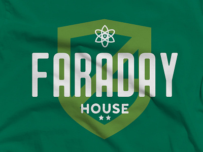 Faraday House Shirt atom atomic crest faraday green house house system liberal arts school science shirt trinity