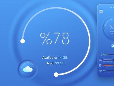 Abroba Material app blue cloud cloud app drive storage ui uiux uixdesign