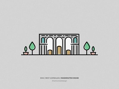 Mashrouteh House building city house icon illustration iran line persian