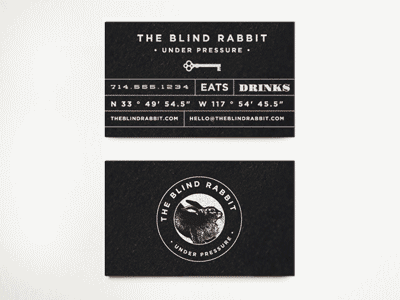 The Blind Rabbit bar branding rabbit restaurant speakeasy