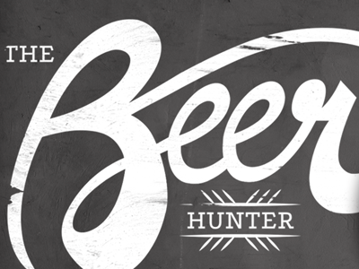 Beer Hunter Script beer drawing handlettering logotype script typography