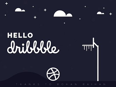 First Shot On Dribbble basketball dribble first shot invitation new vector