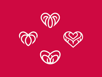 Hearts abstract clean design geometric heart heart logo logo logodesigner logomark minimal minimalism modern