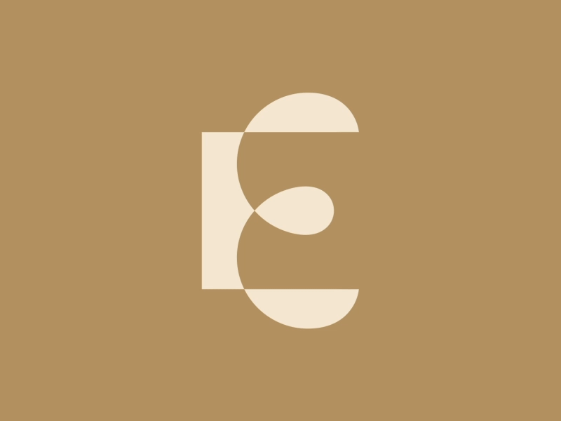E abstract clean design geometric logo logodesigner logomark minimal minimalism modern