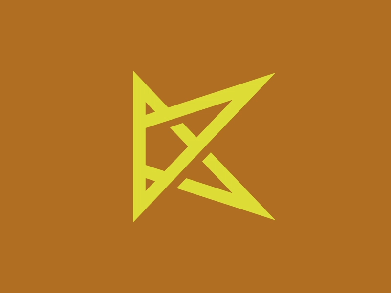 K star abstract clean concept design geometric icon identity lettermark logo logodesigner logomark logotype minimal star symbol