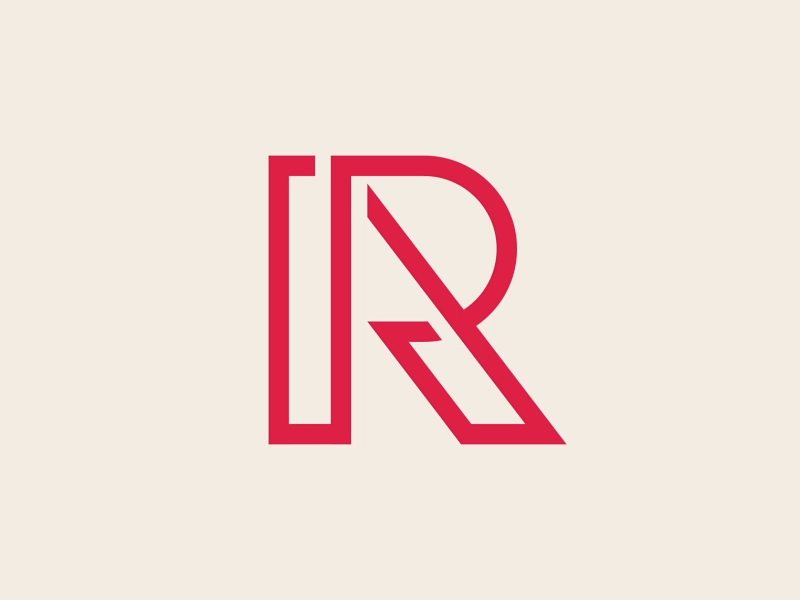 R abstract clean design geometric logo logodesigner logomark minimal minimalism modern