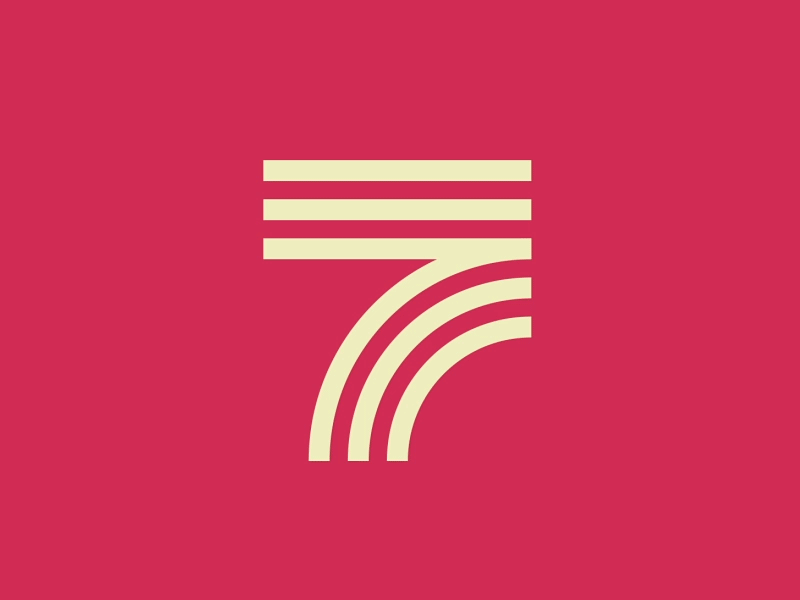 Seven! abstract clean design geometric lettermark logo logodesigner logomark minimal minimalism