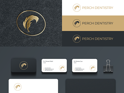 Perch Dentistry abstract clean design geometric logo logodesigner logomark minimal minimalism modern