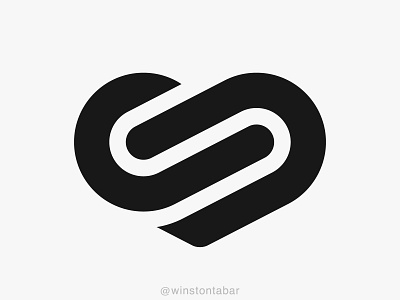 Infinite heart abstract clean design geometric logo logodesigner logomark minimal minimalism modern