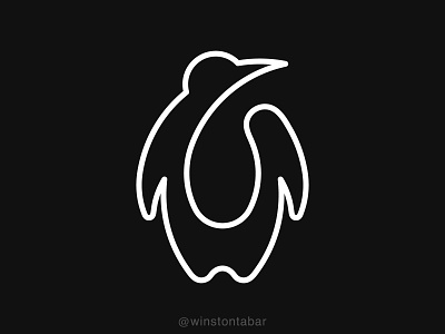 Penguin abstract clean design geometric logo logodesigner logomark minimal minimalism modern