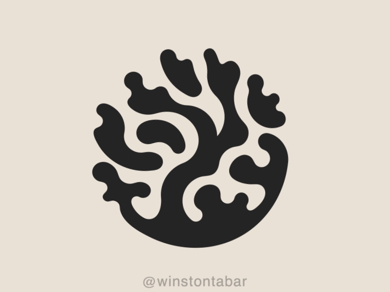 Coral abstract clean design geometric logo logodesigner logomark minimal minimalism modern