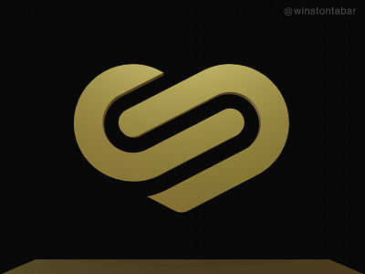 Infinite heart abstract clean design geometric logo logodesigner logomark minimal minimalism modern