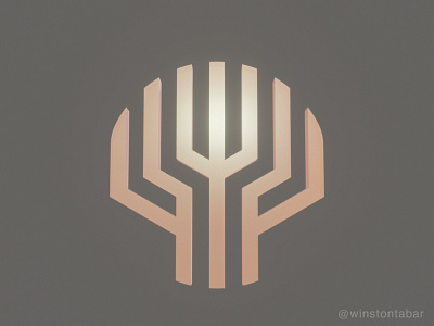 Fractal Tree abstract clean design geometric logo logodesigner logomark minimal minimalism modern