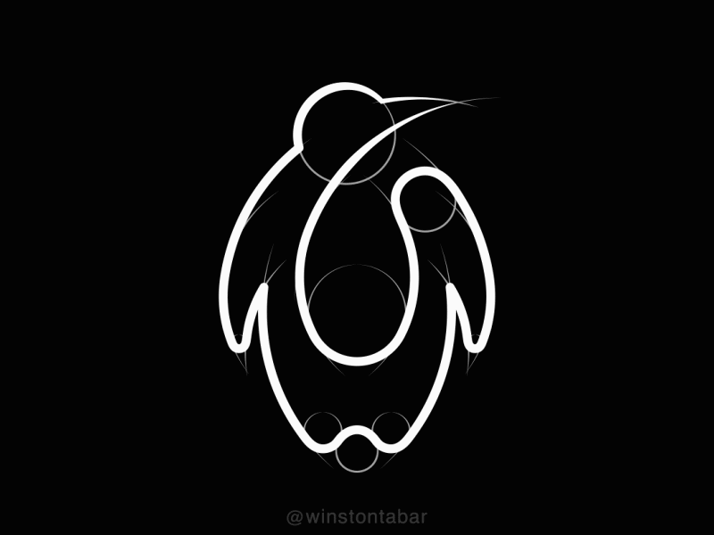 Penguin abstract clean design geometric logo logodesigner logogrid logomark logoprocess logos minimal minimalism modern