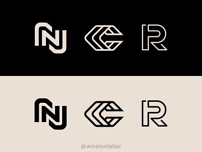 Monograms abstract clean design geometric logo logodesigner logomark minimal minimalism modern