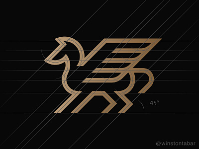 Pegasus abstract clean design geometric logo logodesigner logomark minimal minimalism modern