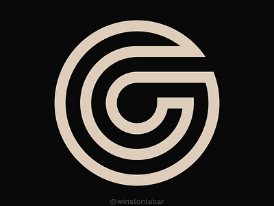 G lettermark abstract clean design geometric logo logomark minimal