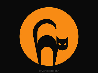 Scared cat abstract branding clean design geometric illustration logo logomark minimal ui