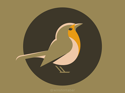 European Robin abstract branding clean design geometric illustration logo logomark minimal ui