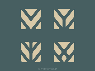 M abstract branding clean design geometric illustration logo logomark minimal ui