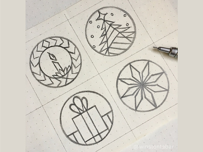 Christmas icons abstract branding clean design geometric illustration logo logomark minimal ui