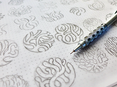 Corals sketch abstract geometric logo logomark logomarks sketch