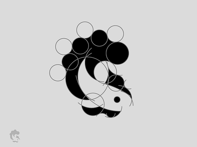Betta abstract betta clean design fish geometric logo logomark minimal modern negative space