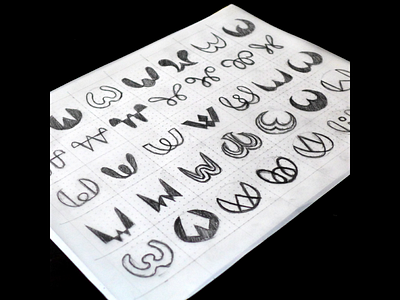 W lettermarks abstract branding design identity logo logodesigner sketch w イラスト