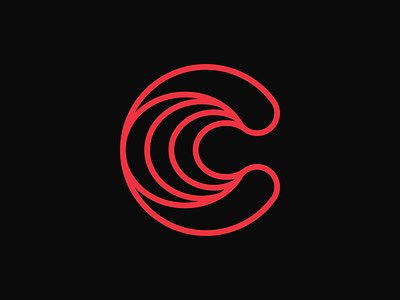 C Wave abstract brandidentity branding design geometric identity lettermark logo logomark