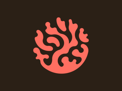 Living Coral logodesign minimalism minimal clean logomark abstract geometric logo
