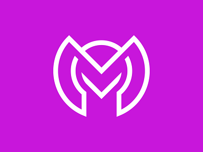 Master abstract emblem geometric headpiece lettermark logo logomark m master warrior