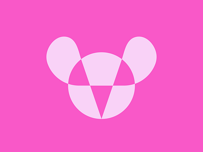 鼠年 2020 cute logo logomark lovely pink rat yearoftherat