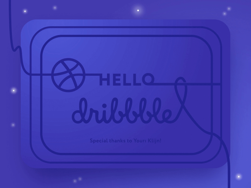 Hello Dribbble!! . animation debut first neon shot welcome