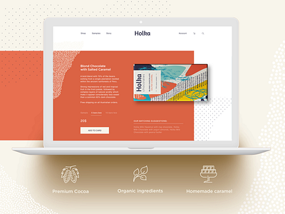 Holka Chocolate design branding chocolate design ecommence grid illustration packagedesign responsive design webdesign webflow
