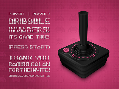 Dribbble Invaders Debut alupa debut design glossy graphic illustrator photoshop