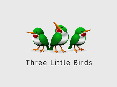 Three Little Birds Hero Shot birds business identity design green icon logo web