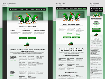 Three Little Birds Responsive Website Design branding graphic design mobile first responsive ui ux visual design web website