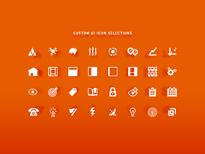 UI Icon Selections custom data visualization glyph icon mini icon ui ux