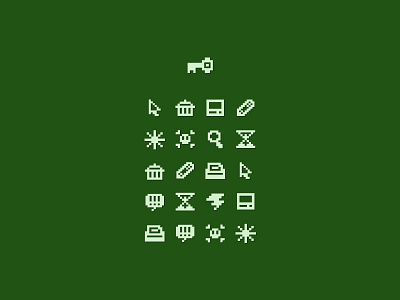 8 Bit Icon Group 8 bit brand identity icon pixel ui