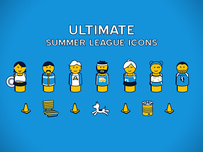 Ultimate Summer League Icons brand graphic design icon identity logo visual design