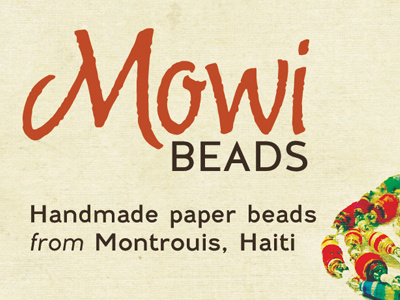 Mowi Beads Card beads bees business card earthy handmade non profit