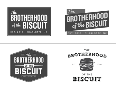 Brotherhood logo options biscuit concepts draft logo mmm biscuits...