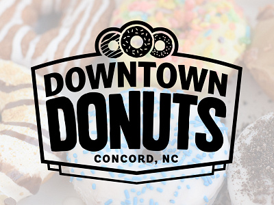 Downtown Donuts Logo donuts logo
