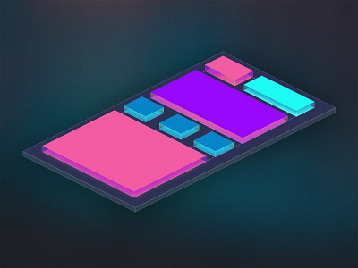 Glassy isometric phone test angle for fun glassy isometric mobile sketch